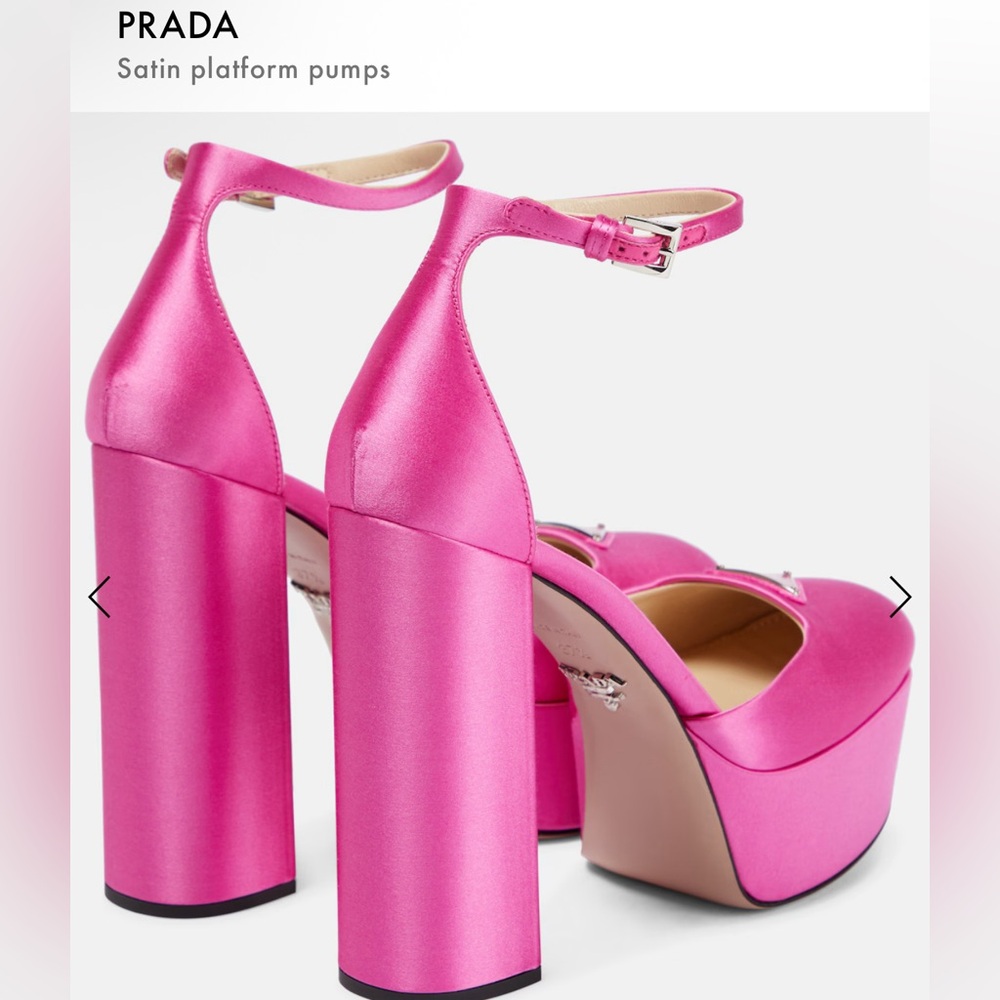 Prada Satin Pink Platform Heels new in box! - Picture 2 of 6